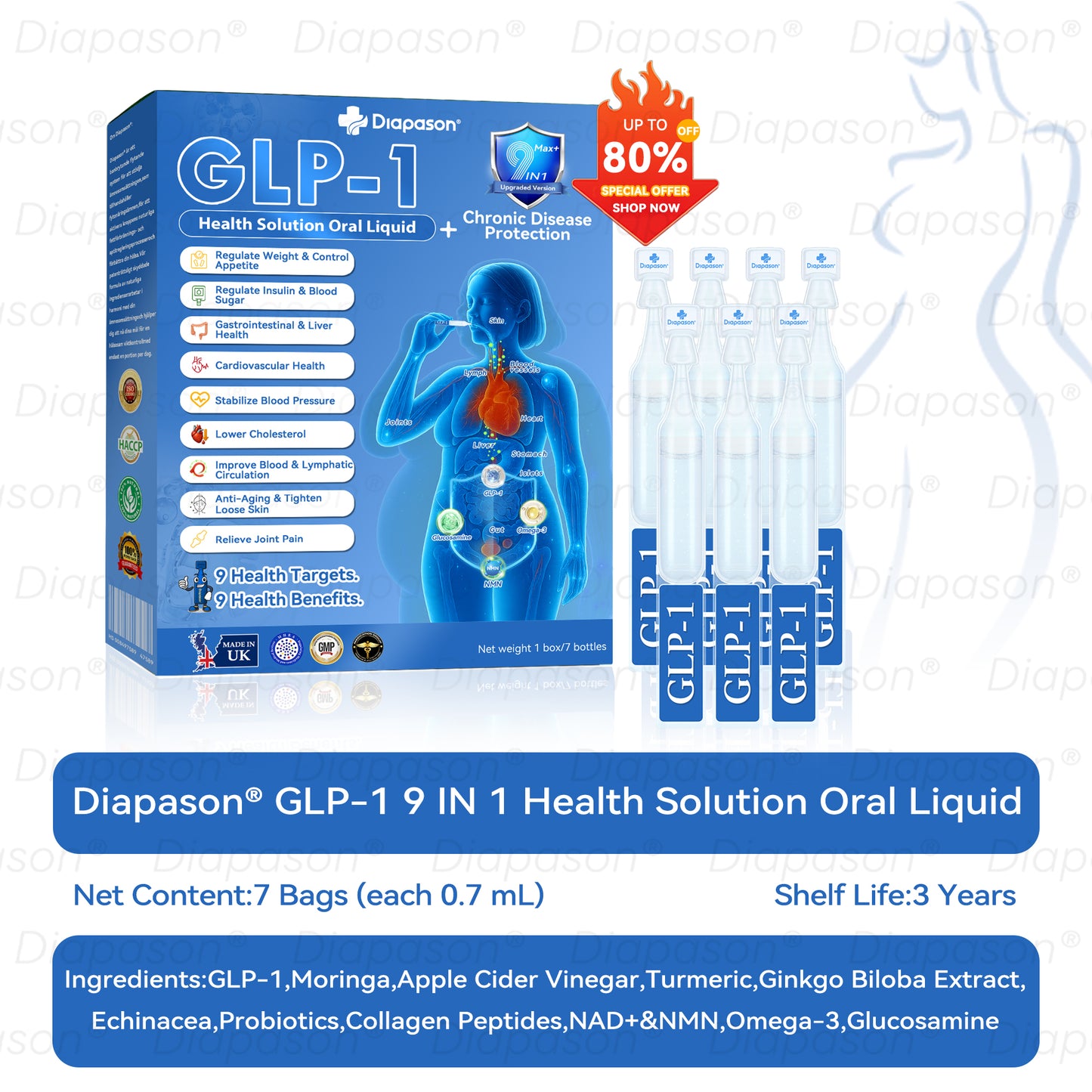 𝑶𝒇𝒇𝒊𝒄𝒊𝒂𝒍 𝑺𝒕𝒐𝒓𝒆 | 𝐷𝑖𝑎𝑝𝑎𝑠𝑜𝑛® GLP-1 9 IN 1 Health Solution Oral Liquid👩‍⚕️(One dose per day, noticeable changes within 7 days) 👍 Suitable for weight loss, cardiovascular health, diabetes, sleep apnea, joint problems, and many more health issues🎁